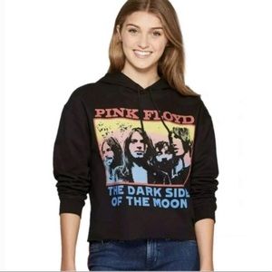 Pink Floyd Dark Side Of The Moon Cropped Hoodie Size XL